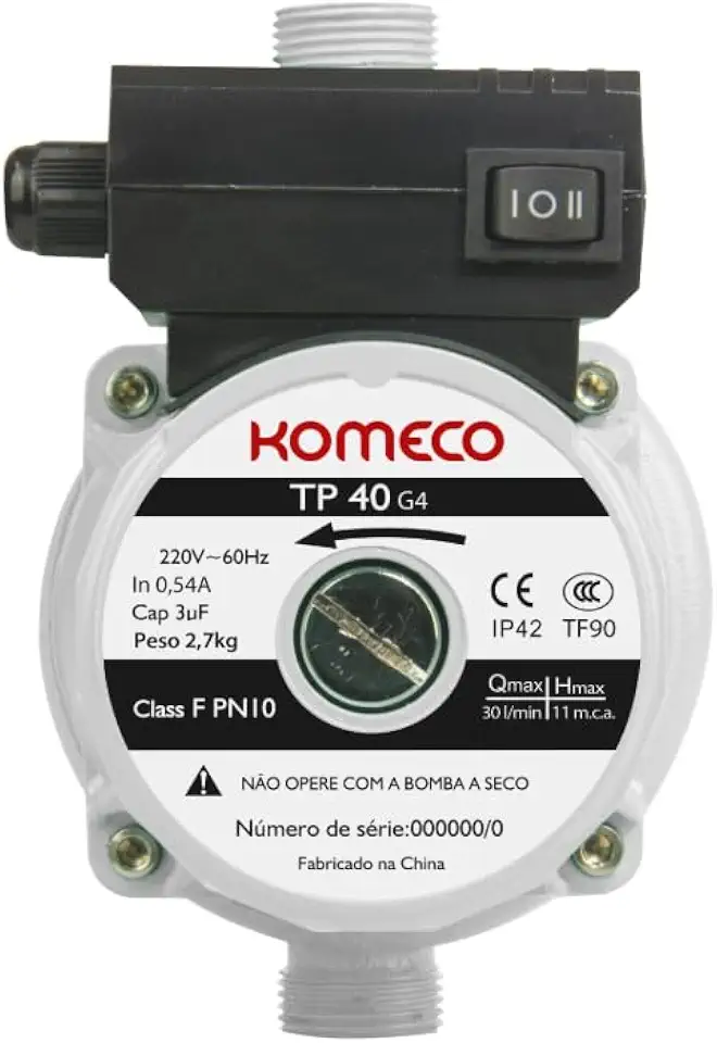 Mini Bomba de Água TP40 G4 127V 60HZ Komeco