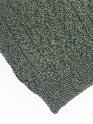 Image of Aran Crafts Men's Irish Soft Cable Knitted Zip Neck Jacket (100% Merino Wool)