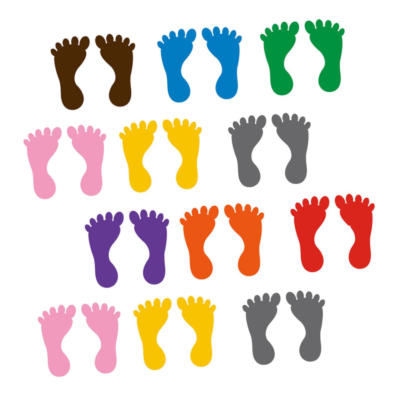 BESTonZON Footprint Stickers Boys and Girls Decorative Boys and Girls Footprint Decals Classroom Floor Decals Set