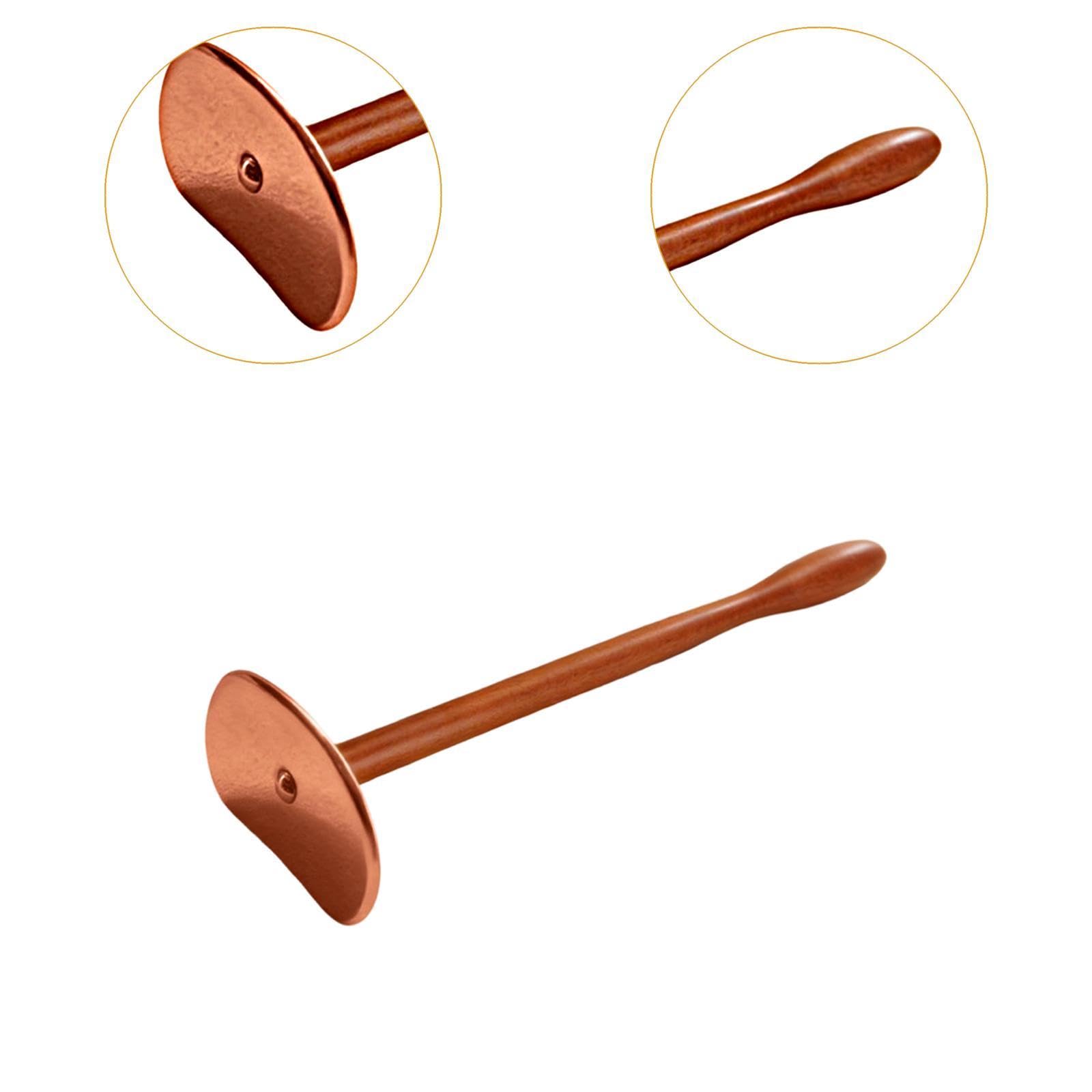 Gua Sha Tabla de Madera con Placa de Cobre para Masaje Manual Herramienta Multifuncional Ergonómica de Auto Corporal Tradicional China Adecuad, L