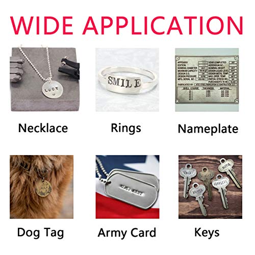 Rivtun Professional 37-Piece Steel Metal Stamping Tool Set,Number & Capital Letter Stamp Set (A-Z & 0-9 + Love) (1/8”) 3Mm For Jewelry Craft Stamping #TOP6