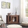 unipaws-Furniture-Corner-Dog-Crate-with-Cushion-Dog-Kennel-with-Wood-and-Mesh-Dog-House-Pet-Crate-Indoor-Use-Perfect-for-Limited-Room Dog Kennel with Wood and Mesh
