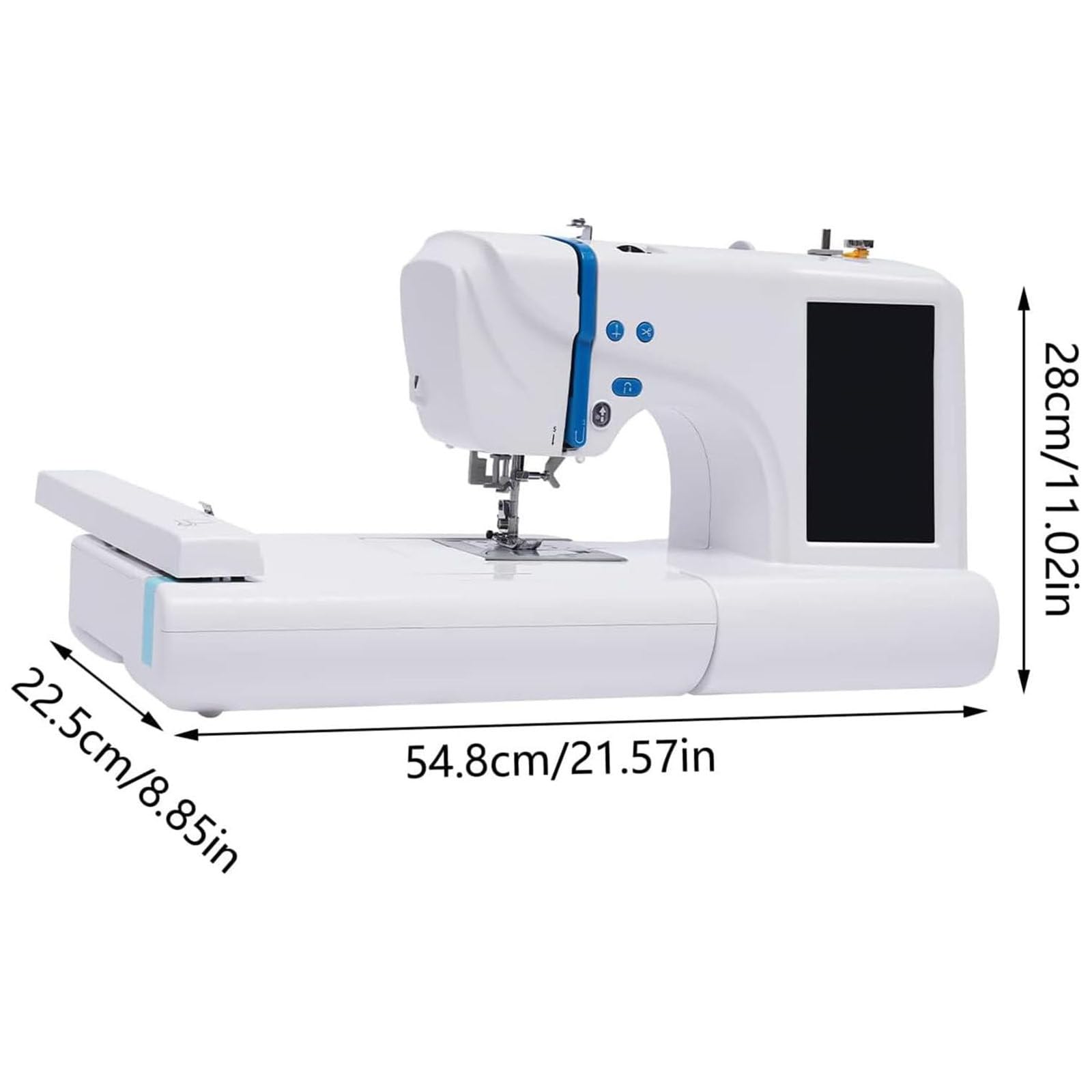 PixCy Macchina da Ricamo Computerizzata per Abbigliamento, 4 "X 9,2" di Grandi Dimensioni di Ricamo, Touchscreen LCD da 7 '' per Uso Domestico, Macchina da Cucito Automatico