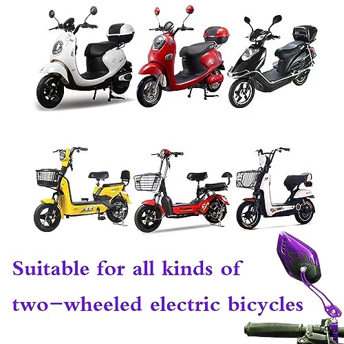 Nakazawa Bicycle Mirrors for Handlebars 2 Pack,Essential Electric Bike Accessory,Mirrycle Bike Mirror,Bike Mirrors for Safe Riding,Handlebar Rearview Mirror,Lowrider Bike Parts & Accessories(purple) - Thumbnail 6