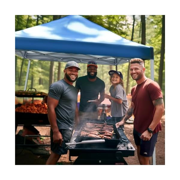 Phi villa pop up canopy 10×10 patio tent instant gazebo canopy with wheeled bag portable lightweight folding wadjustable heightblue  urban country home decor