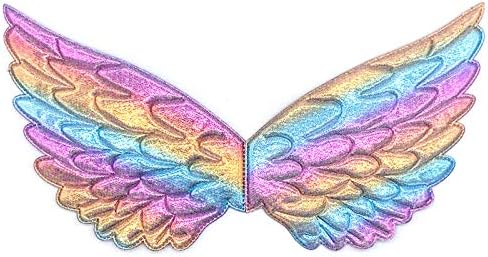 Hifot Girls Fairy Costumes with Wings Headband Kids Fairy Princess Costume Set Tutu Skirt Butterfly Wing And Wand 3Pcs for Girls Party Costume