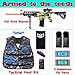 Toy Gun Automatic Sniper Rifle -3 Modes Toy Foam Blasters with Tactical Vest, Bipod, 2 Clips and 150 Darts, Electric Toys for Adults Boys Age 8-12 Gifts for Birthday Xmas