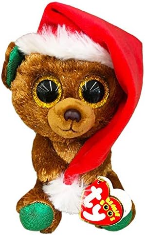 Ty Beanie Boos Nicholas - Brown Holiday Bear med