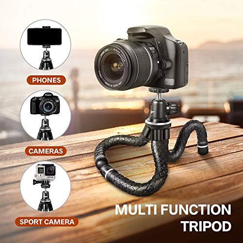 Image of UBeesize 20'' Magnetic Selfie Stick Tripod for iPhone, MagSafe Tripod with 2-in-1 Phone Clamp & 1 /4'' Screw Mount, Phone Tripod Stand with Remote
