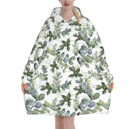 Sweat à capuche plaid eucalyptus pour vos soirées cocooning sur le canapé