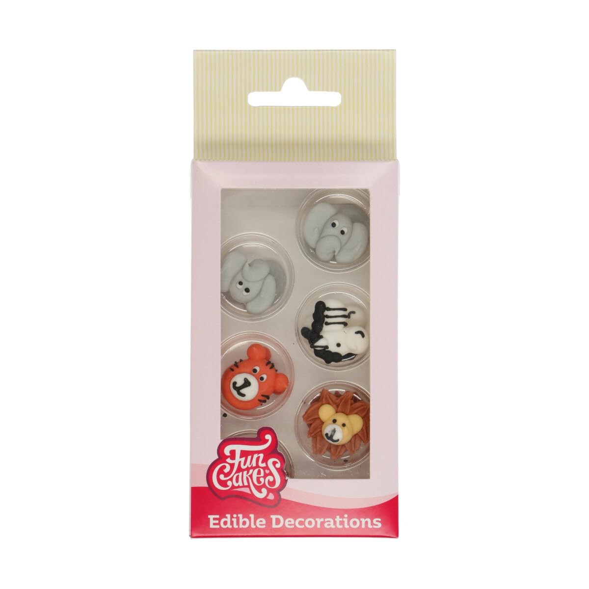 FunCakes Sugar Decorations Safari Animals: Ready to Use for Cake Decoration, Perfect for Cupcakes, Muffins and more, Glutenfree certified, Set/12,Mix,13