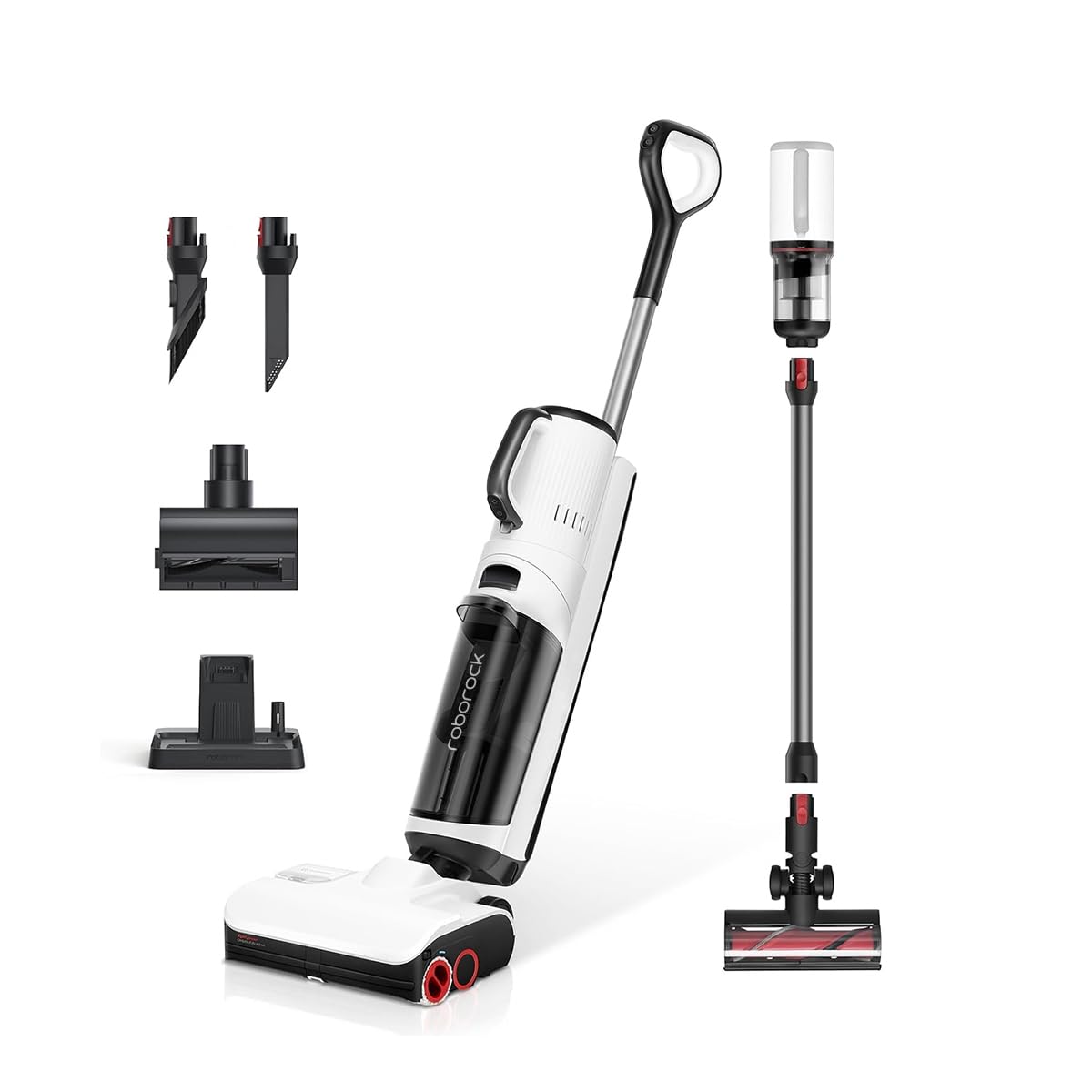 roborock Dyad Pro Combo 5-in-1 Cordless Vacuum Cleaner, Wet and Dry Vacuum Cleaner with 17000Pa, Stick Vacuums for Carpet, Motorized Mini-Brush & 2 Cleaning Head, APP & Intelligent Cleaning