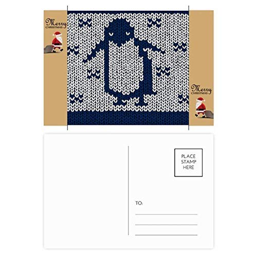 Cartes postales pingouin nordique illustration Père Noël pour vœux de fin d'année