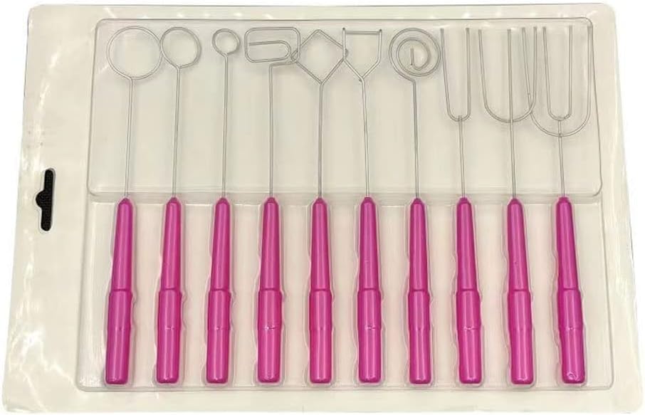 10pcs Chocolate Dipping Fork Stainless Steel Different