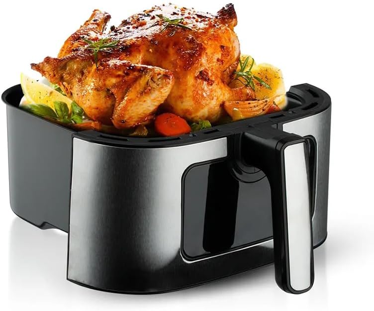 RAF R.5329 Air Fryer with a whole roasted chicken inside