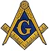 Masonic Logo Large Patch Embroidered Iron-On Freemason Emblem Square Compass