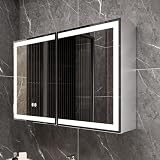Gunuss Spiegelschrank Bad mit Beleuchtung 80x60cm