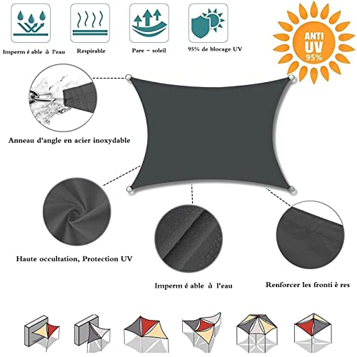 Auvent imperméable de jardin résistant pour bloquer 95 % des rayons UV - 5