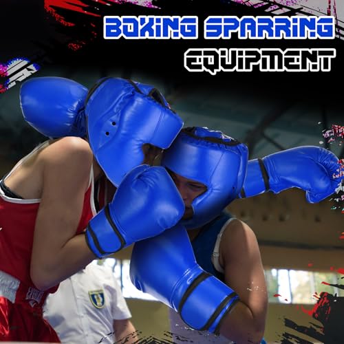 Image of Arrowbash Boxing Headgear and Gloves Set for Kids 6oz Boxing Gloves and Wrestling Headgear Sparring Equipment for Boxing Kickboxing Muay Thai BJJ Karate Training