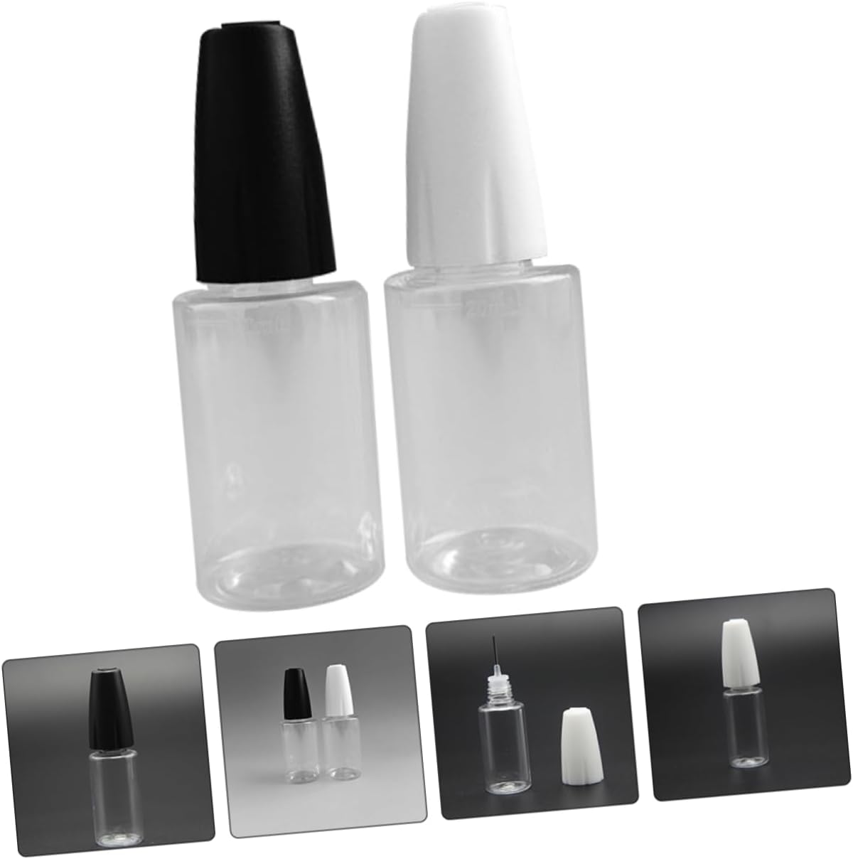 OUNONA 10pcs Applicator Bottles Needle Applicator Bottles for Glue Paint and Liquid Dispensing Leakproof and Design for Crafts and Projects