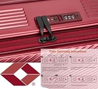 Reisekoffer L 24 Zoll Hartschalenkoffer Erweiterbar Frontöffnung TSA Rot – Ansicht 8