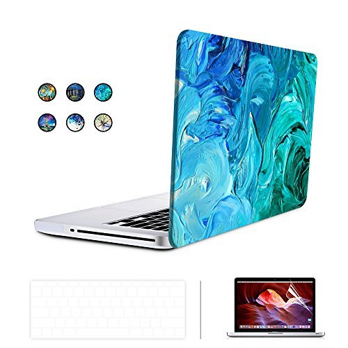 ICE FROG Slim Rubberized Plastic Hard Matte Frosted Case with Soft TPU Keyboard Skin and HD Screen Protecor for Macbook Pro 15