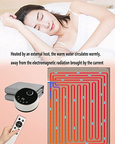 Manta calefactora eléctrica Manta calefactora, colchoneta calentada por agua for otoño e invierno, cama calefactora con circulación de agua segura sin radiación for ancianos, niños, mujeres embarazada