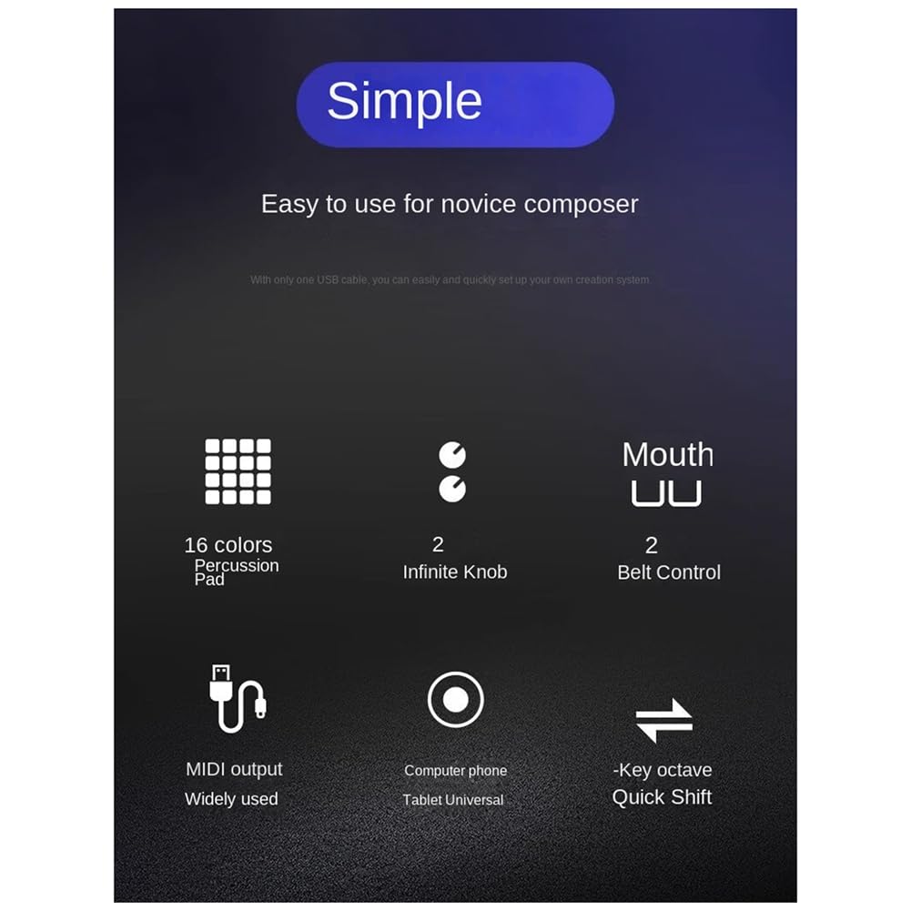 B16 MIDI Keyboard Percussion Pad – para producción musical, controlador de DJ, organizador, fácil de usar y duradero