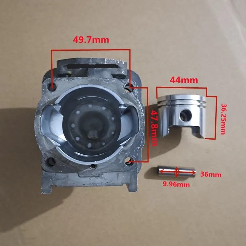 Akcesoria Silnik zaburtowy 44mm pierścień tłokowy cylindra zestaw uszczelek świecy zapłonowej do 2-suwowego silnika Hangkai, chłodzony wodą, 3,5 KM / 3,6 KM