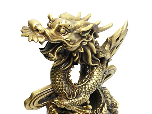 超美品　雲龍　龍　置物 　風水　開運　金属工芸　縁起物　箱入 Amazon.co.jp: 躍動 雲龍 (銅製) 高さ約30.5cm＜風水グッズ・開運