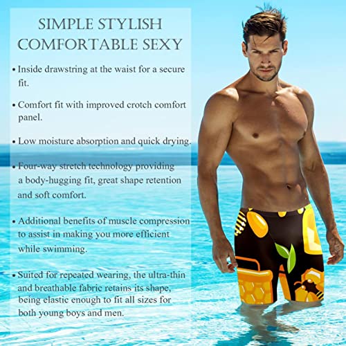 Bañador negro Seamlesspattern para hombre ideal para practicar y competir en natación 3