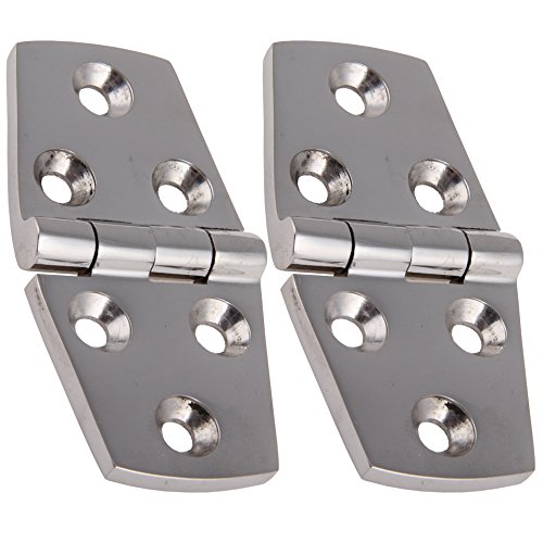 2 Edelstahl Scharniere PRISMA symmetrisch 38 x 76 mm Edelstahlscharnier Edelstahl A4 Türscharnier Beschlag Türscharnier