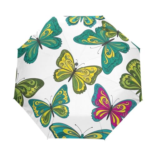 Parapluie papillon bleu sarcelle GAIREG pliable automatique pluie