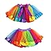 Produktbild feiXIANG mädchen Kinder Unterrock Bowknot Rock Tutu Kleid Dancewear Röcke Mädchen Gaze Röcke für Kinder Druck Minikleid (S, Multicolor)