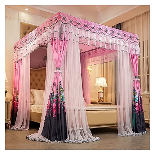 Ciel de lit rose princesse pour chambre double cocooning