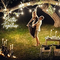 Better Together Neon Sign, Warm White Led Neon Light Signs, Art