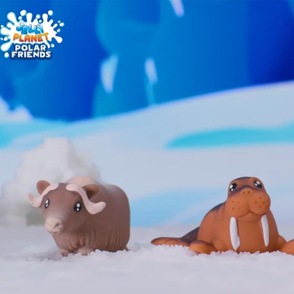 Sbabam FUNNY BOX Polar Friends Jelly Planet, gry dla dzieci z kioskiem, miękkie zabawki dla dzieci, 4 sztuki, znajdź zmianę koloru i świecące w ciemności - zabawka prezent dla dziecka
