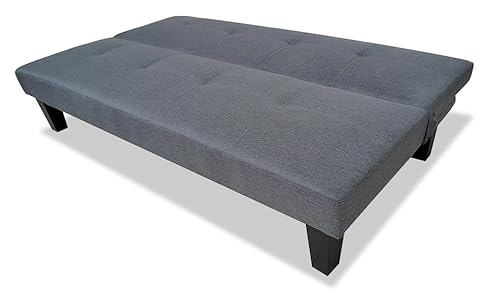 Sofá Cama Love, 3 plazas, 170cm, tapizado Gris, fácil Apertura, Sistema Clic clac, Invitados, Respaldo ergonómico. - imagen 3