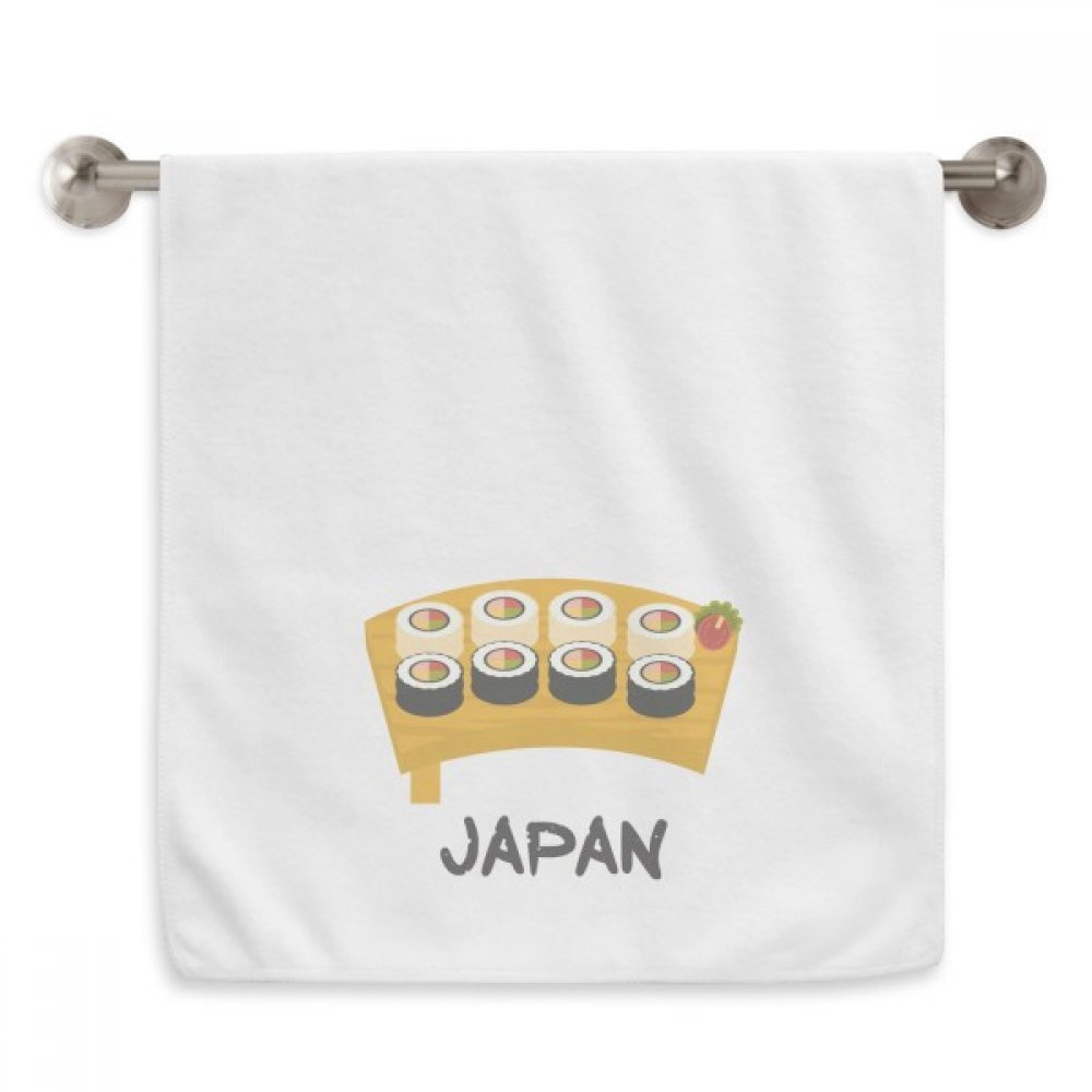 Serviette sushi japonais blanc en coton absorbant pour visage et mains