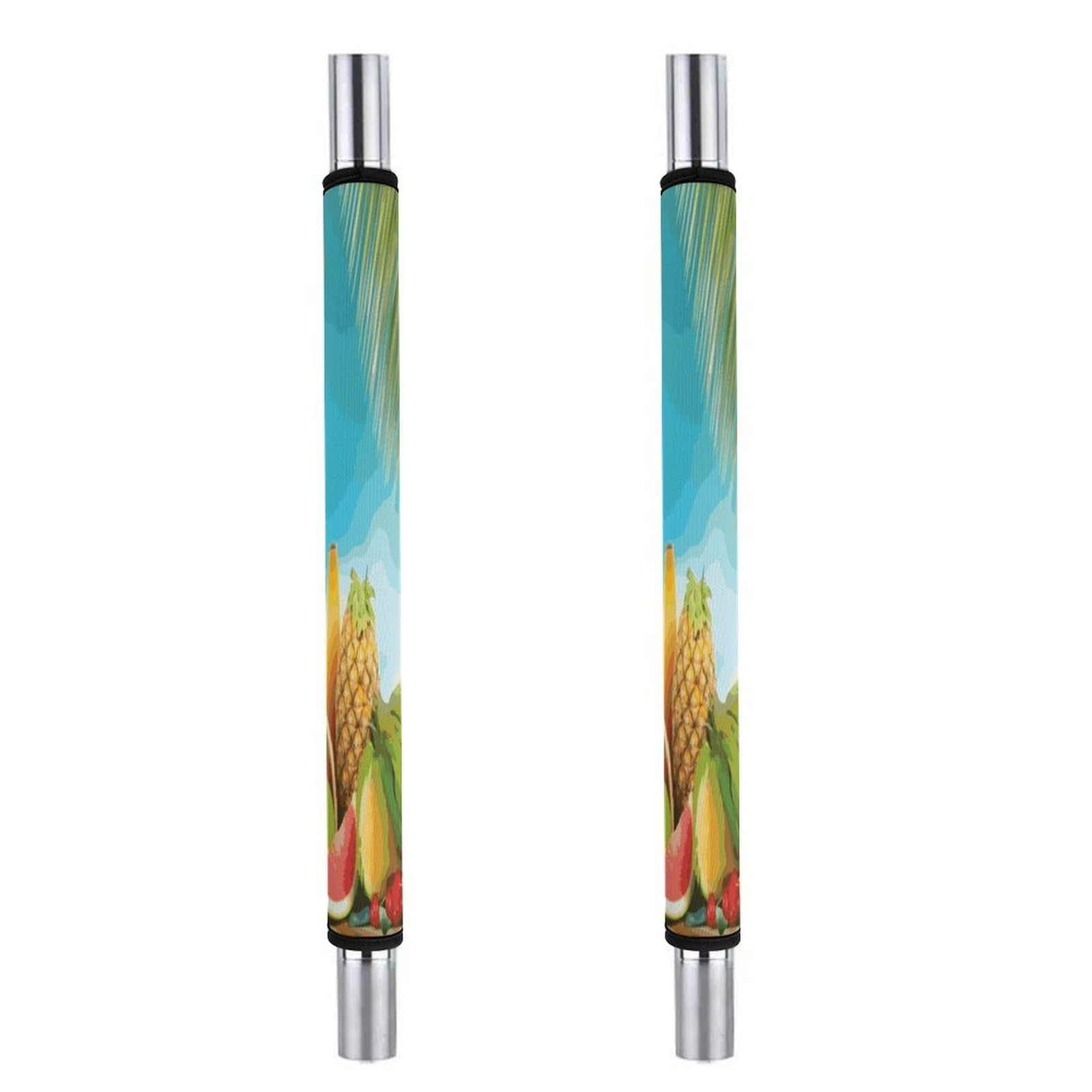 Adfgyerh Style Summer Parrot Pineapple Birds Refrigerator Door Handle Covers 2 Pcs, Refrigerator Handle Covers Non-Slip Fridge Handle Covers For Oven Microwave Dishwasher Appliance Door Sleeves