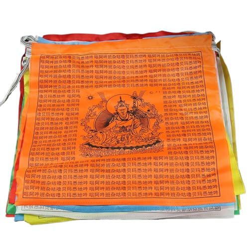 ELEGAM Günstige Luftschlangen,Gartenfahne, Tibetisch-buddhistische Gebetsfahnen for den Außenbereich, Länge 5 m, 10er-Packung