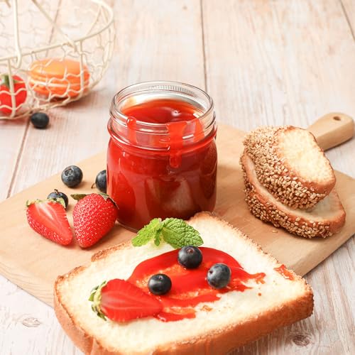 Esrentle 24 Pack 8 Oz Mason Jars With Regular Lids - Mini Glass Clear Mason Jars, Small Half Pint Canning Jars With Airtight Lids For Jam thumb #4