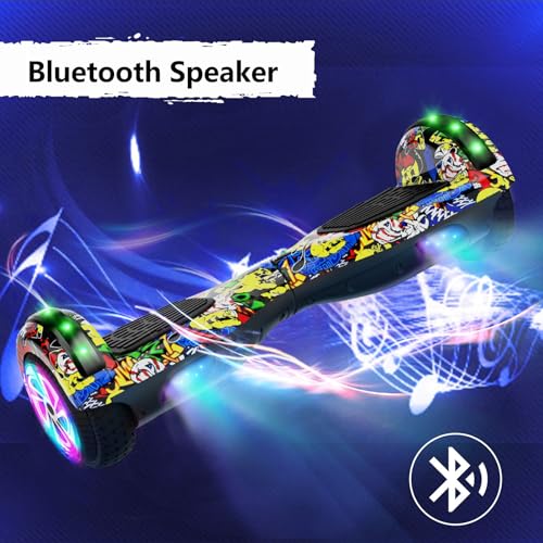 Image of LIEAGLE Hoverboard, 6.5 inch Self Balancing Scooter Hover Board with Bluetooth Wheels LED Lights for Kids Adults