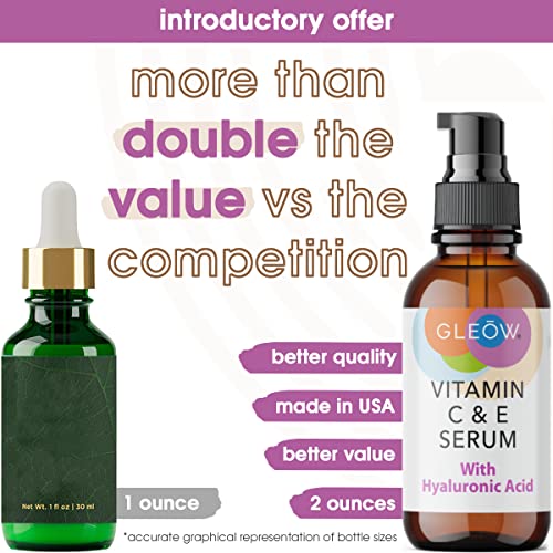 Introductory Offer - Retinol Serum For Face - Vitamin C Face Serum With Hyaluronic Acid Serum For Face, Retinol Face Anti Aging Serum, Vitamin C Serum For Face, Glow Face Serum For Women 3X2 Fl Gleow #TOP1