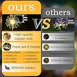 Hqynss Solar Firework Garden Lights 2 Pack, 120 LED Warm White Starburst Lights, 8 Modes, IP65 Waterproof Solar Powered Decor for Patio, Pathway, Lawn, Party, Wedding - Image 4