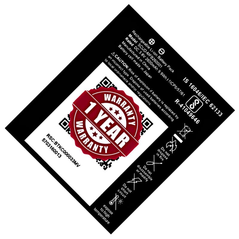 Image of Original EL-BP515761V | SCUD-MFB260001 Battery Compatible with Jio JMR540 WiFi 4G Hotspot Data Card - (2600mAh) - 1 Year Warranty CD6