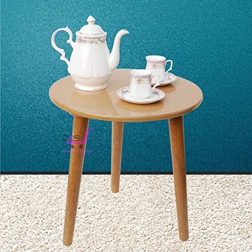 Image of Shoppee Foldable Oval Shaped Bed Side Table for Coffee Tea & Living Room Beauty Full Table (Large, Wood , Natural )