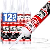 12 Pack Aquarium Silicone Clear Sealant, High Elasticity,...