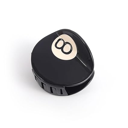Black 8 Ball Golf Club Hair Claw Clip for Women, 5.4cm/2.12 inches, Acetate Hair Claw 1PC