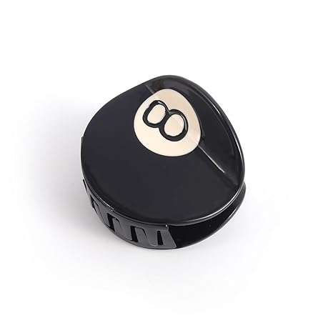 Black 8 Ball Golf Club Hair Claw Clip for Women, 5.4cm/2.12 inches, Acetate Hair Claw 1PC